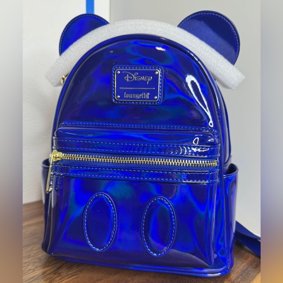 Loungefly Handbags - Loungefly Disney Mickey Mouse Blue Oil Slick Mini Backpack